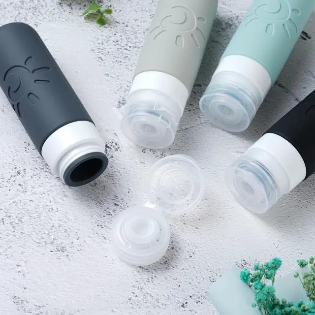 Alt view image 3 of 6 - Travel Bottles for Toiletries, TSA Approved Travel Containers 3oz Leak Proof Travel Tubs Refillable Liquid Travel Accessories for Shampoo Conditioner Lotion Body Wash(Multicolored A)