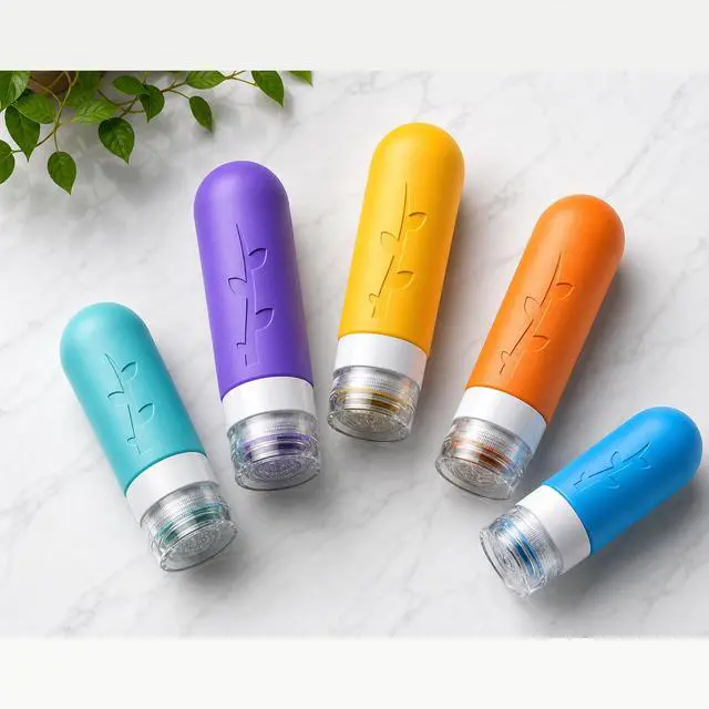 Alt view image 5 of 5 - TSA Approved Travel Bottles for Toiletries - Silicone travel size Containers, Leak Proof Size Toiletries, Refillable Shampoo and Conditioner Bottles, Travel Essentials