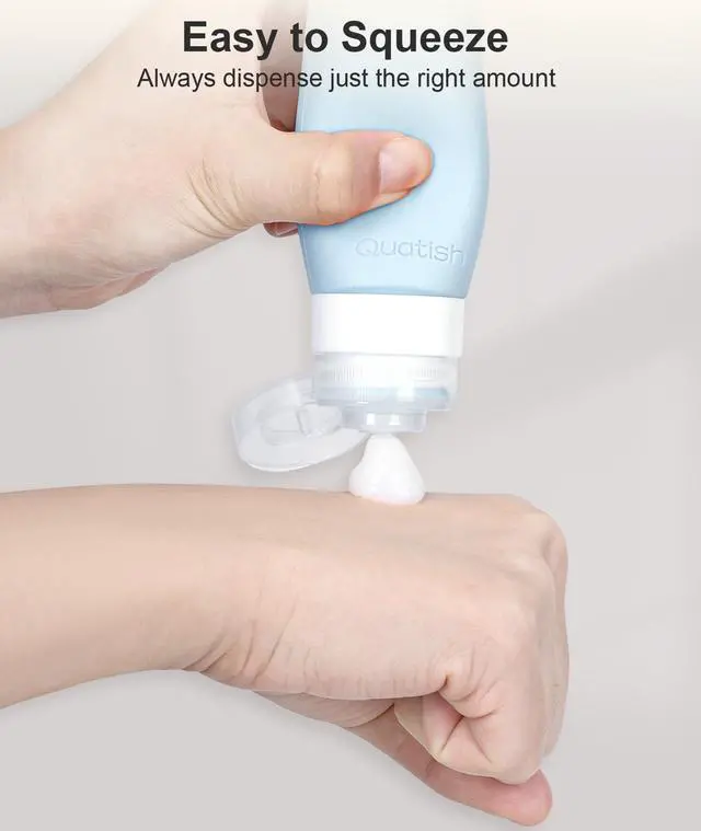Alt view image 4 of 7 - Travel Bottles for Toiletries, Original Patented, TSA Approved Travel Size Containers, Leak Proof Silicone Shampoo and Conditioner Bottles Women & Men, Airplane Cruise Essentials, Black