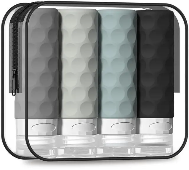 Main image of Travel Bottles for Toiletries, Silicone Travel Size Containers