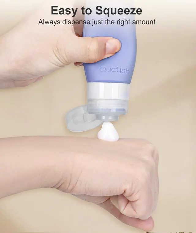 Alt view image 4 of 7 - Travel Bottles for Toiletries 6 Pack, Original Patented Leakproof 3 oz Tsa Approved Travel Size Containers, BPA Free Silicone Shampoo and Conditioner Bottles, Camping Essentials