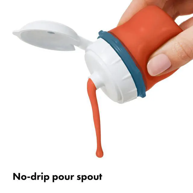 Alt view image 3 of 7 - Good Grips Prep and Go Silicone Squeeze Bottle 2 Pack - Ocean Blue