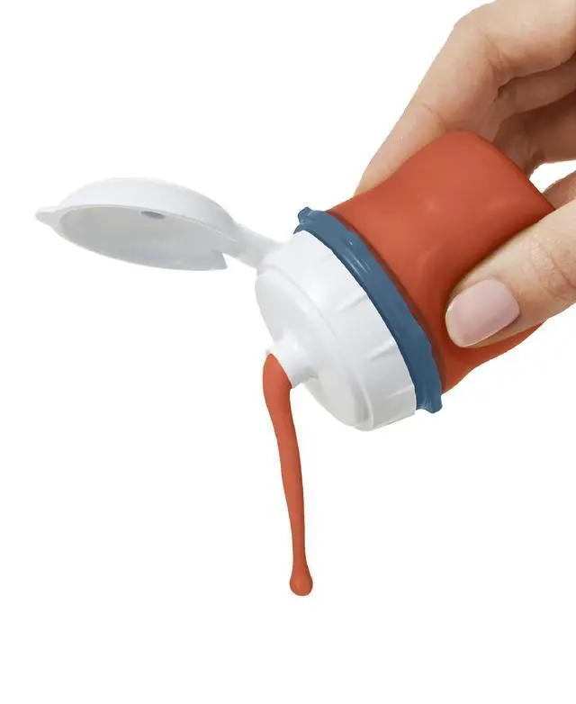 Alt view image 4 of 7 - Good Grips Prep and Go Silicone Squeeze Bottle 2 Pack - Ocean Blue