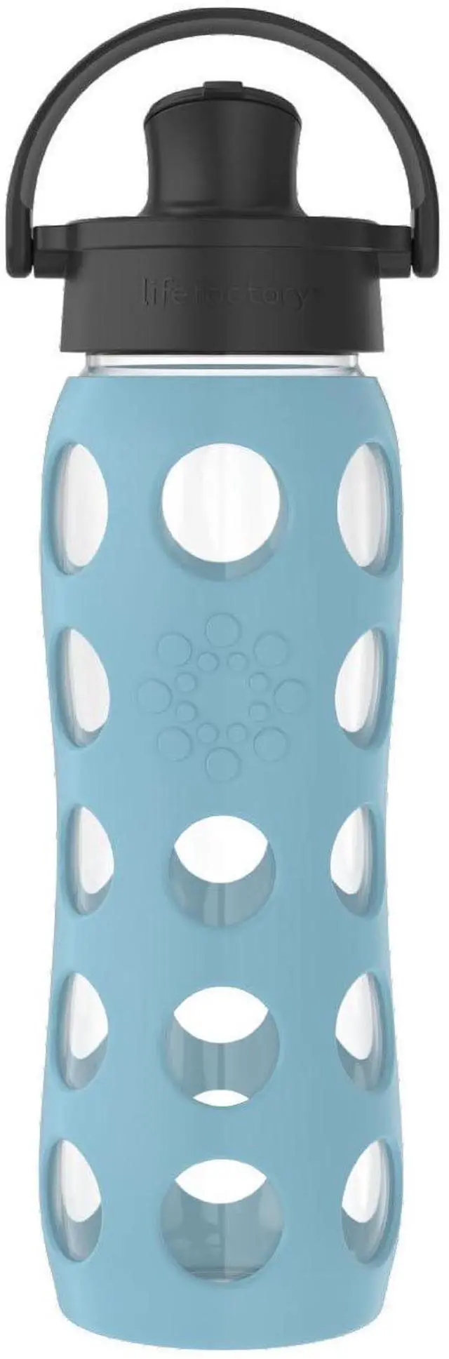 Main image of Glass Water Bottle with Active Cap, Denim