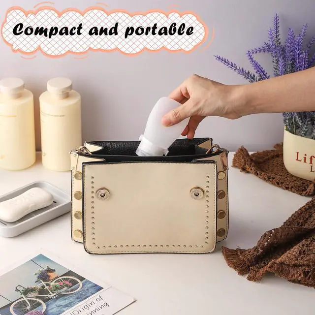 Alt view image 3 of 7 - Silicone Condiment Squeeze Bottles Small Salad Dressing Bottles to Go Travel Salad Dressing Containers for Lunch Box 30ml/1 oz Travel Sauce Bottle with Labels