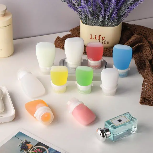Alt view image 7 of 7 - Silicone Condiment Squeeze Bottles Small Salad Dressing Bottles to Go Travel Salad Dressing Containers for Lunch Box 30ml/1 oz Travel Sauce Bottle with Labels