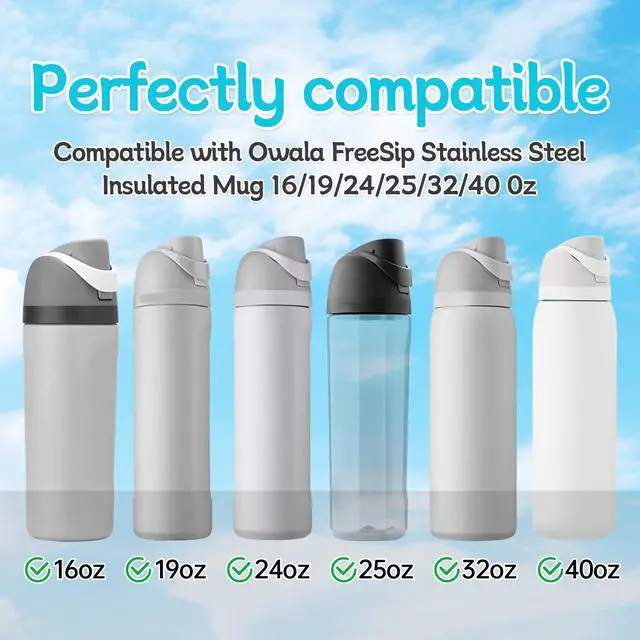 Alt view image 4 of 7 - Sets Replacement Lid Rubber Seal Stopper and O Ring Gasket Compatible with Owala FreeSip 24 32 oz,Water Bottle Top Insert Cap Parts for Owala 16/19/24/25/32/40oz Mouthpiece Accessories HH1