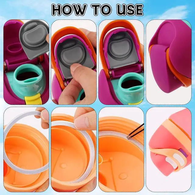 Alt view image 6 of 7 - Sets Replacement Lid Rubber Seal Stopper and O Ring Gasket Compatible with Owala FreeSip 24 32 oz,Water Bottle Top Insert Cap Parts for Owala 16/19/24/25/32/40oz Mouthpiece Accessories HH1