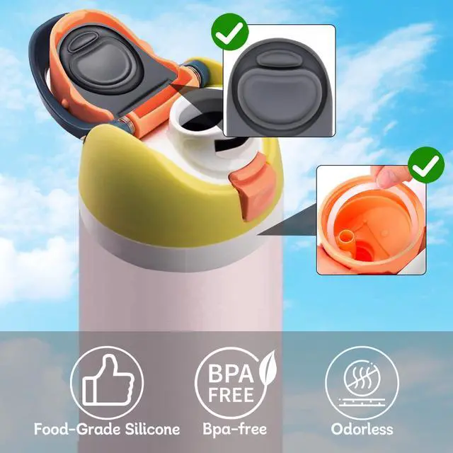 Alt view image 7 of 7 - Sets Replacement Lid Rubber Seal Stopper and O Ring Gasket Compatible with Owala FreeSip 24 32 oz,Water Bottle Top Insert Cap Parts for Owala 16/19/24/25/32/40oz Mouthpiece Accessories HH1