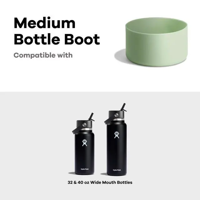 Alt view image 3 of 6 - Bottle Boot Bottom Protector Sleeve Silicone Water Bottle Accessory Medium Oat Tan