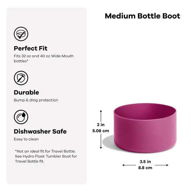 Alt view image 4 of 6 - Bottle Boot Bottom Protector Sleeve Silicone Water Bottle Accessory Medium Oat Tan