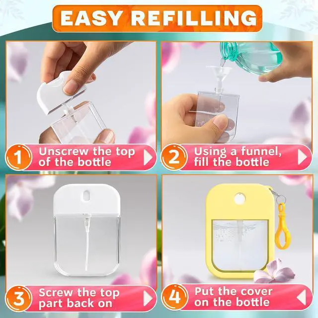 Alt view image 5 of 7 - Mini Refillable Keychain Card Spray Bottle, 1.28 Oz (Assorted)