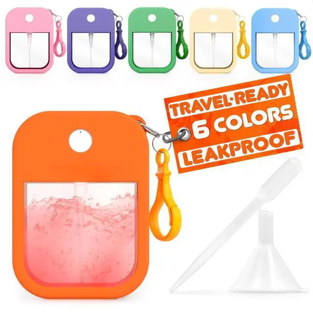 Main image of Mini Refillable Keychain Card Spray Bottle, 1.28 Oz (Assorted)