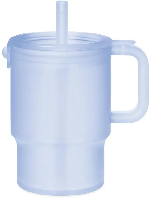 Main image of Silicone Toddler Tumbler with Handle & Straw, Blueberry 11oz