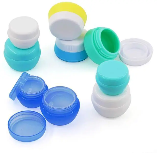Main image of Travel Containers Sets Silicone & PP Cream Jars for Toiletries Empty Lotion Leak-proof & TSA Approved Bottles Accessories with Hard Sealed Lids for Cosmetic Makeup Face Cream (9 Jars)