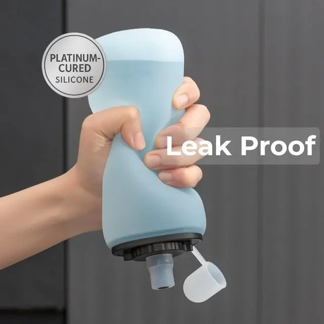 Alt view image 3 of 7 - Water Bottle, Collapsible Silicone Foldable 350mL