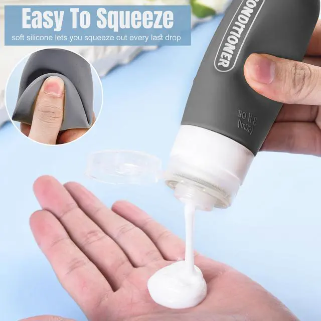 Alt view image 4 of 7 - Pre-printed Silicone Travel Bottles for Toiletries 3oz
