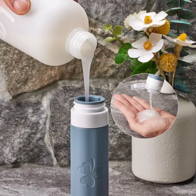 Alt view image 4 of 7 - Travel Bottles for Toiletries, TSA Approved Silicone Travel Size Toiletries with Toiletry Bag, BPA Free Leak Proof Refillable Travel Essentials for Liquids Shampoo Conditioner Lotion