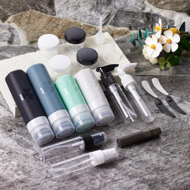 Alt view image 6 of 7 - Travel Bottles for Toiletries, TSA Approved Silicone Travel Size Toiletries with Toiletry Bag, BPA Free Leak Proof Refillable Travel Essentials for Liquids Shampoo Conditioner Lotion
