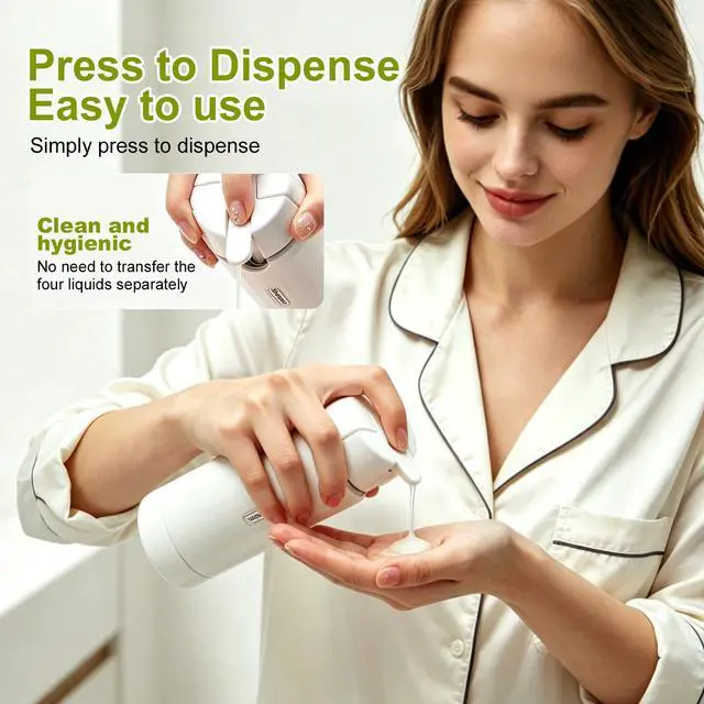 Alt view image 5 of 7 - 4-in-1 Travel Dispenser Bottle, TSA Approved Leakproof Set