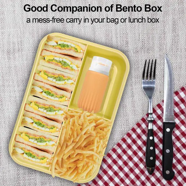 Alt view image 5 of 7 - Condiment Squeeze Bottles for Sauce, Silicone 2 OZ Salad Dressing Container To Go, Leakproof Sauce Containers for Lunch Box, Travel Size BPA-Free Dressing Bottle (with cleaning brush)