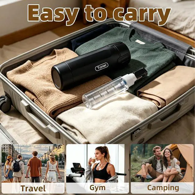 Alt view image 7 of 7 - Travel Dispenser Bottle,4 Pack 30ML Travel Bottles for Toiletries, Leak Proof Travel Size Containers (Black)