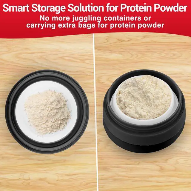 Alt view image 5 of 7 - Collapsible Protein Shaker Bottle: 20 Oz Travel-Friendly Shaker Cups, Black