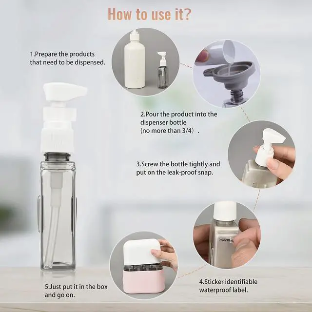 Alt view image 5 of 6 - Travel Bottles, Leak Proof Containers