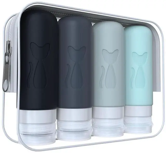 Main image of Approved 3oz Leakproof Travel Bottles for Toiletries, Refillable Containers for Shampoo Conditioner Lotion Body Wash(Multicolored A)