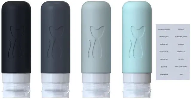 Alt view image 2 of 6 - Approved 3oz Leakproof Travel Bottles for Toiletries, Refillable Containers for Shampoo Conditioner Lotion Body Wash(Multicolored A)