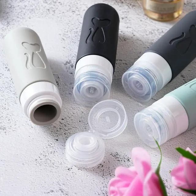 Alt view image 3 of 6 - Approved 3oz Leakproof Travel Bottles for Toiletries, Refillable Containers for Shampoo Conditioner Lotion Body Wash(Multicolored A)