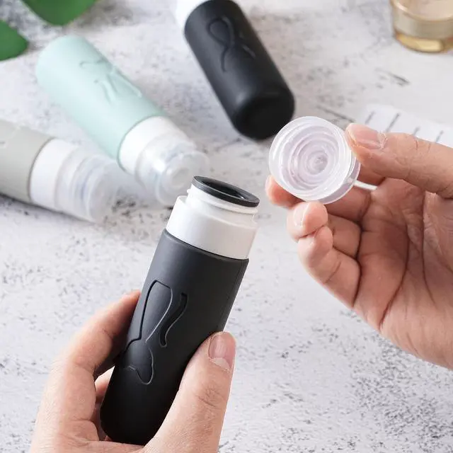 Alt view image 5 of 6 - Approved 3oz Leakproof Travel Bottles for Toiletries, Refillable Containers for Shampoo Conditioner Lotion Body Wash(Multicolored A)