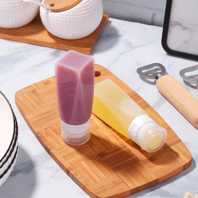 Alt view image 3 of 7 - Proof Silicone Travel Bottles Mini Sauce Dispensers Small Portable Salad Dressing Containers to Go for Lunch 3oz Squeeze Condiments Bottles Lunchbox Accessories