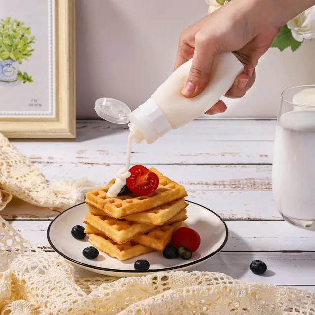 Alt view image 4 of 7 - Proof Silicone Travel Bottles Mini Sauce Dispensers Small Portable Salad Dressing Containers to Go for Lunch 3oz Squeeze Condiments Bottles Lunchbox Accessories