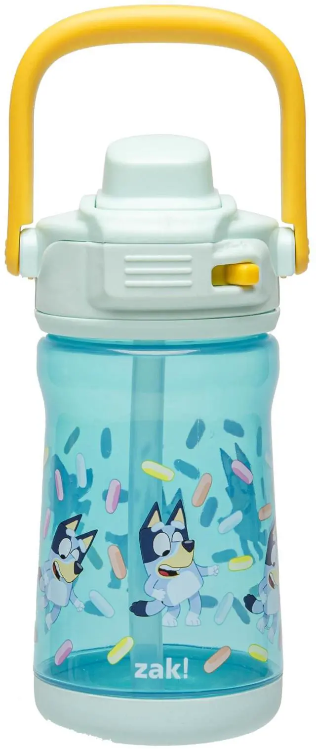 Main image of Bluey Beacon Kids Water Bottle for Travel or At Home, 12oz Plastic is Durable and Leak-Proof with Liquid Lock Spout, Cover, Carry Handle, Protective Base (Bluey)
