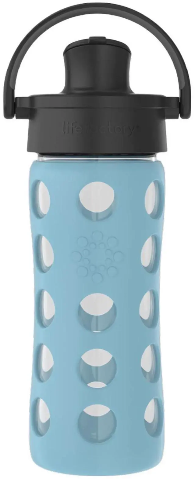 Main image of Glass Water Bottle with Active Cap, Denim