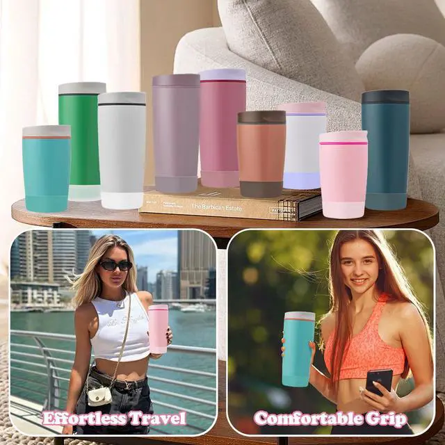 Alt view image 7 of 7 - Silicone Boot for Owala SmoothSip Slider Coffee Tumbler 20oz 12oz, Anti-Slip Sleeve for Travel Coffee Mug, Protective Accessories for Owala BPA Free (Pucker Up)