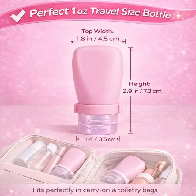 Alt view image 3 of 7 - Travel Bottles, Leakproof Silicone Squeeze Bottle Mini Travel Size Container for Toiletries Lotion Shampoo and Conditioner Liquid Salad Dressing to go Condiment, TSA Approved, 4 Pack