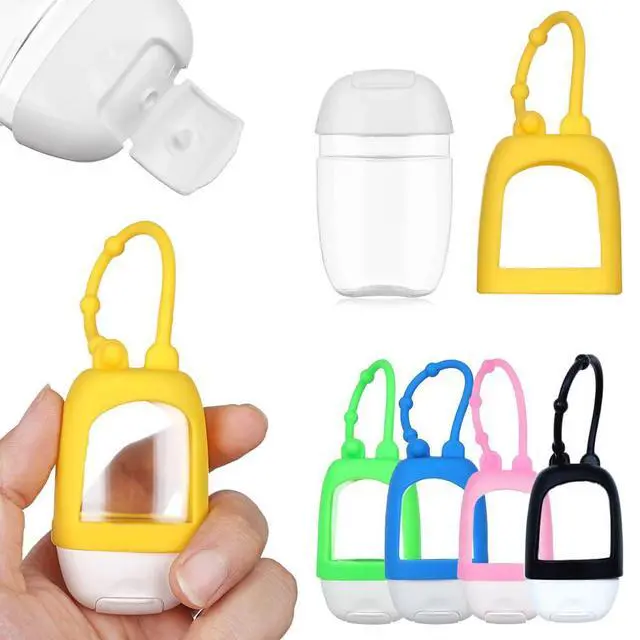 Alt view image 6 of 7 - Portable Refillable Travel Bottles, Empty Container with Clip Silicone, 30ml Empty Squeeze Bottle Containers