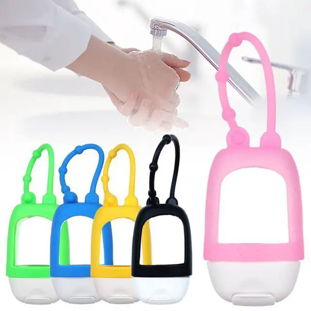 Alt view image 7 of 7 - Portable Refillable Travel Bottles, Empty Container with Clip Silicone, 30ml Empty Squeeze Bottle Containers