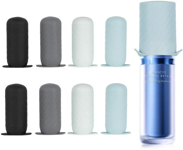 Main image of Bottle Covers for Travel, Leak Proofing, Travel Size Container Silicone toiletry sleeves, Leak Locks Travel Accessories for Shampoo Wash Body Bottles and other beauty and personal care(8pcs)