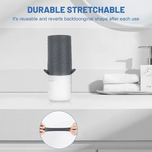 Alt view image 4 of 7 - Bottle Covers for Travel, Leak Proofing, Travel Size Container Silicone toiletry sleeves, Leak Locks Travel Accessories for Shampoo Wash Body Bottles and other beauty and personal care(8pcs)