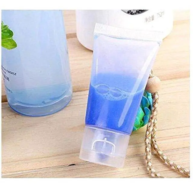 Alt view image 3 of 3 - 15ML Empty Reusable Plastic Empty Travel Cosmetic Soft Tubes Bottle Container With Flip Cap Shower Lotion Cleanser Packing Sample Bottles