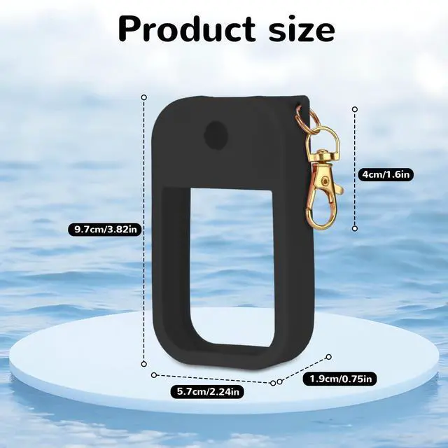 Alt view image 4 of 7 - Hand Sanitizer Spray Case Compatible with Touchland Power Mist 1 oz Silicone Case with Keychain for Touch Land Mist 1 fl oz30 ml, Hand Sanitizer Accessory for 1 fl oz (Black, 1 Pack)