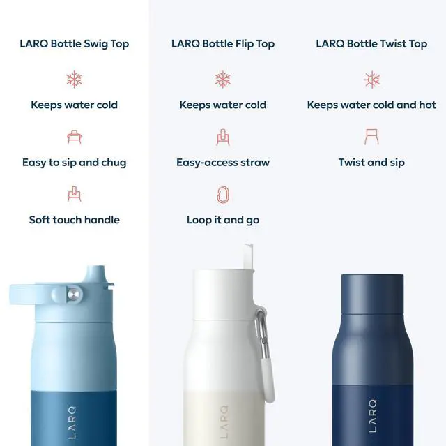 Alt view image 7 of 7 - Swig Top Insulated Stainless Steel Water Bottle with Straw, Detachable Silicone Handle, Vacuum 24h Cold, BPA-Free Metal Bottle for Gym, Travel, Office, Wide Mouth for Ice 23 oz, Amalfi Blue