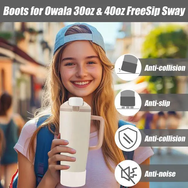 Alt view image 4 of 7 - Protective Silicone Boots for Owala 30oz & 40oz FreeSip Sway