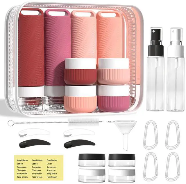 Main image of Travel Toiletry Containers 26Pcs Silicone Leakproof TSA Approved Set