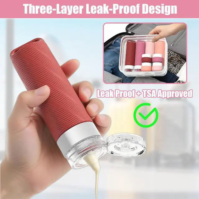 Alt view image 3 of 7 - Travel Toiletry Containers 26Pcs Silicone Leakproof TSA Approved Set