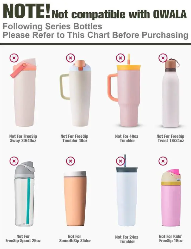 Alt view image 4 of 7 - Silicone Boot for Owala FreeSip Water Bottle 24oz