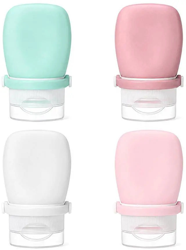 Main image of 1 oz Silicone Travel Bottles, 4Pcs Leakproof Squeeze Bottle TSA Approved Travel Size Containers Shampoo Bottles Lotion Container for Toiletries Conditioner Salad Dressing Conditioner Liquid Toothpaste